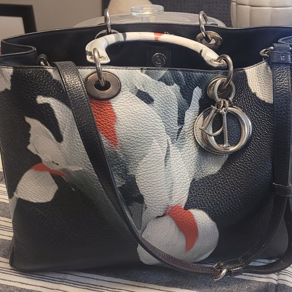*SALE* DIOR Limited Edition Diorissimo leather tote flower floral